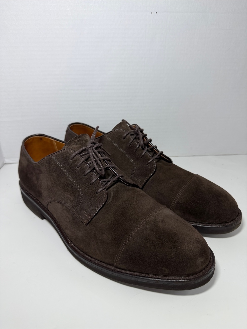 Alden Brown Suede Cap Toe Blucher Dress Shoes USA Men’s 10 A/C Excellent